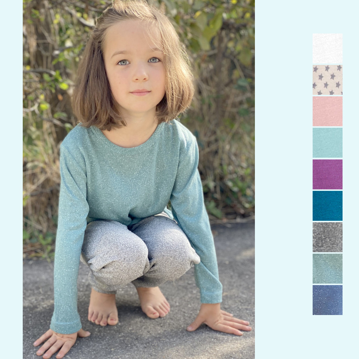 Sanftes Alkena Kinder Shirt langarm aus feinster Bourette Seide für den Sommer - Neurodermitis & empfindliche Haut Sanftes Alkena Kinder Shirt langarm aus feinster Bourette Seide für den Sommer - Neurodermitis & empfindliche Haut