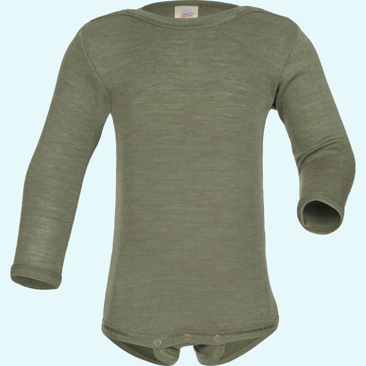 Traumhafter Engel Baby Body langarm aus merino Wolle Seide Kuscheliger Engel Baby Body langarm einfarbig aus BIO merino Schurwolle/Seide mit Druckknöpfen - ideal im Winter & bei empfindlicher Haut GOTS