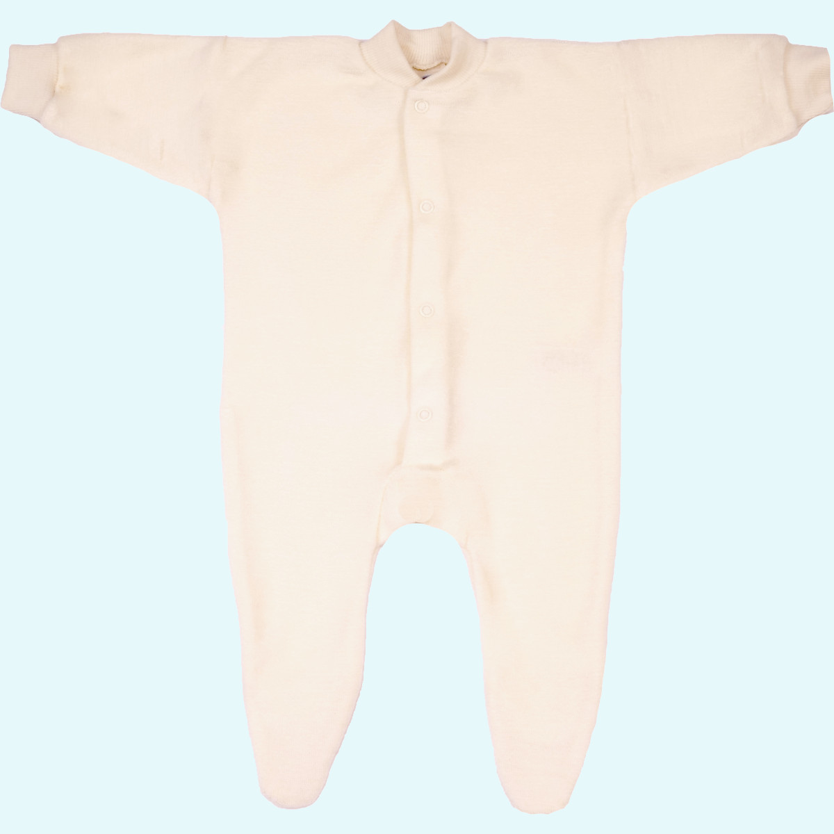 Cosilana Baby & Kinder Schlafanzug aus merino Wollfrottee Wollfrottee Baby & Kinder Schlafanzug-Pyjama natur einteilig mit Fuß für Jungen & Mädchen aus BIO merino Schurwolle von Cosilana - ideal im Winter GOTS