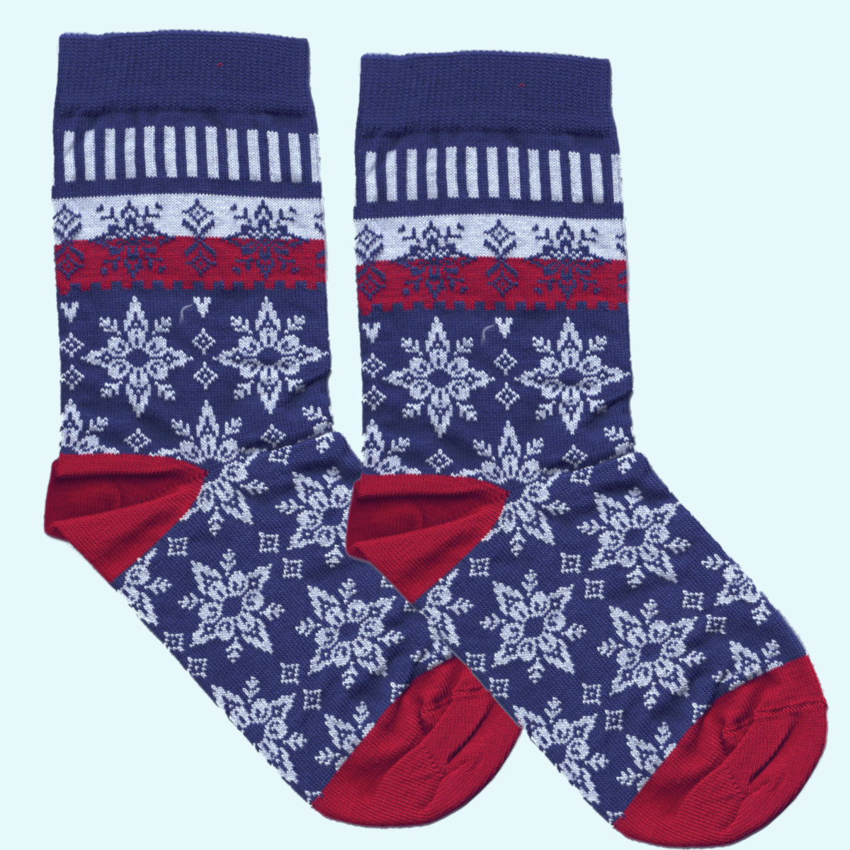 Winterliche Damen Socken mit Eisstern aus Bio Baumwolle - Grödo Winterliche Damen Socken mit Eisstern aus Bio Baumwolle von Grödo