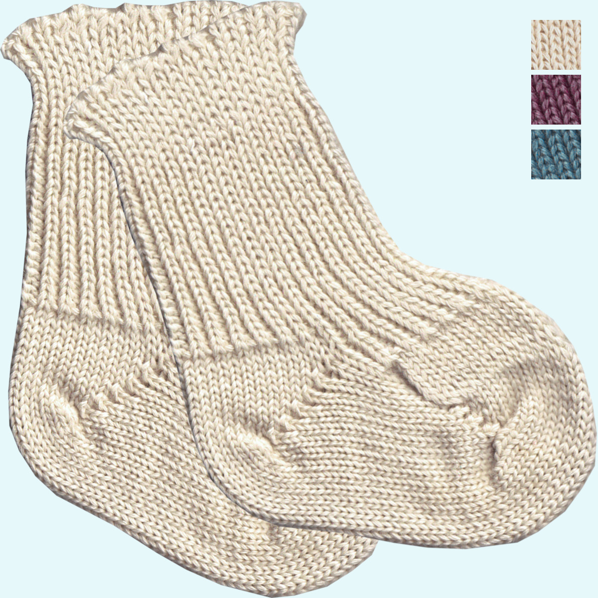 Warme Erstlingssocken aus reiner Merino Schurwolle - Grödo Warme Erstlingssocken aus reiner Schurwolle von Grödo