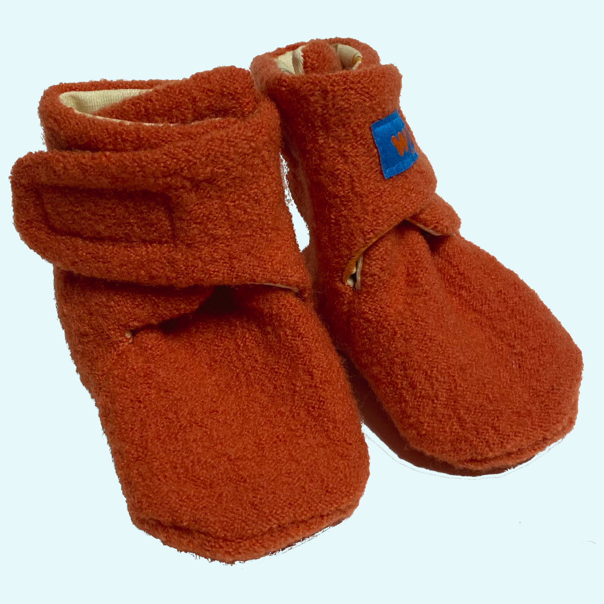 Warme Wollkids Babystiefel Klettstiefel aus 100% Wollwalk mit Baumwollfutter für Babys