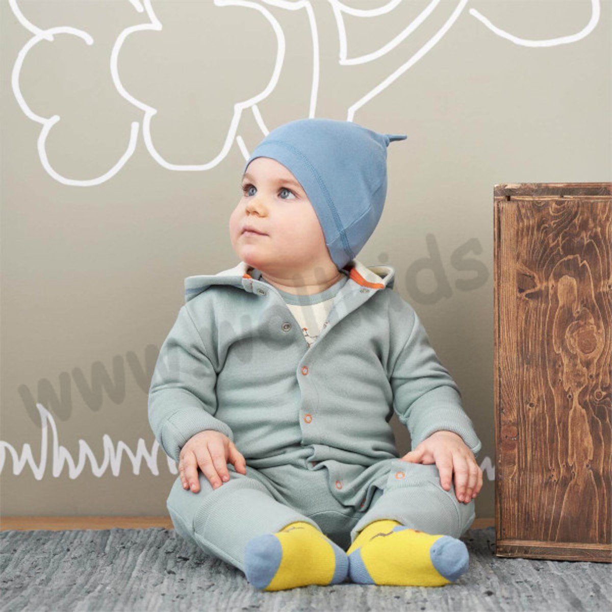 Baby Zipfelmütze aus 100% BIO Baumwolle von Living Crafts