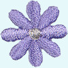 Blume: 20mm lavendel/silber