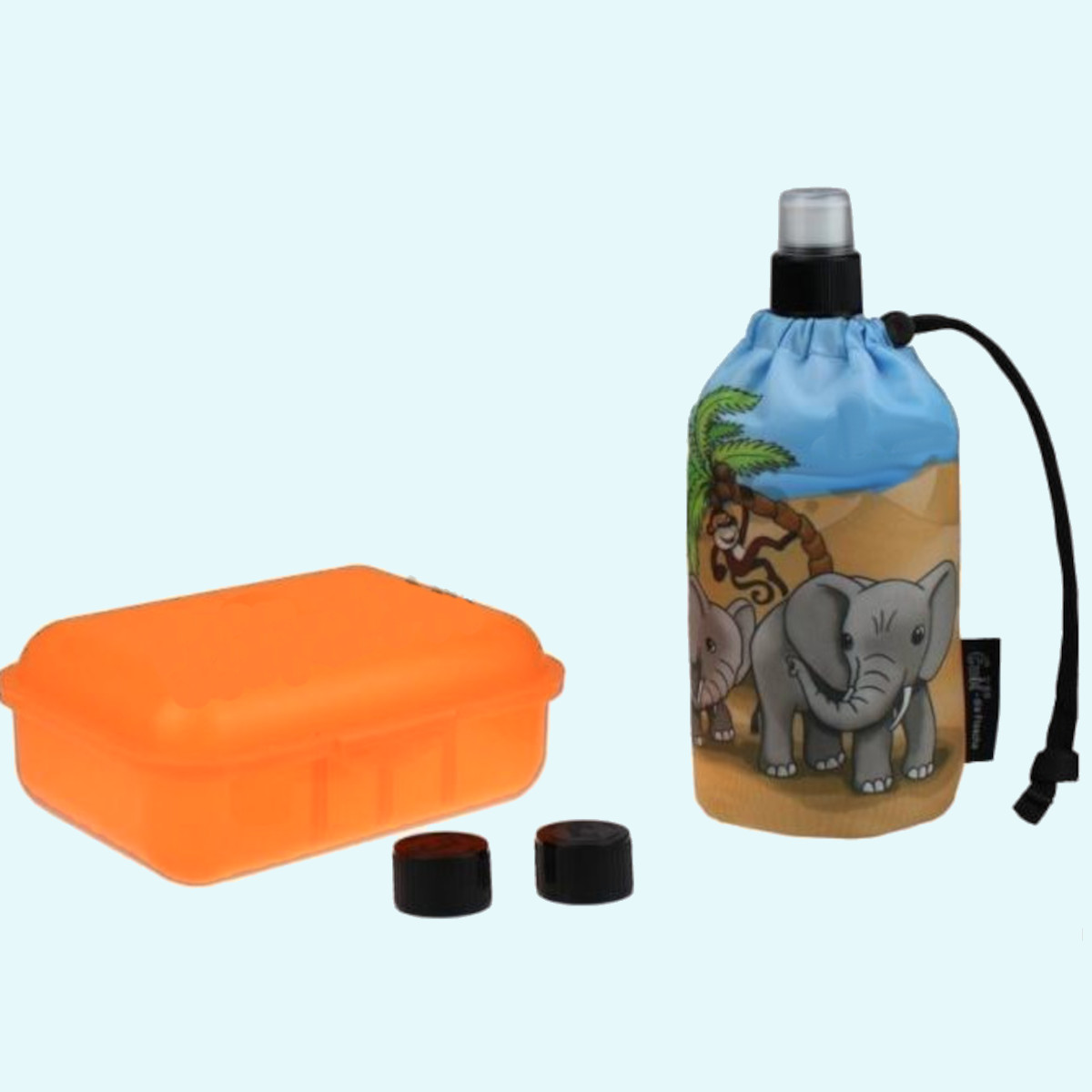 Emil Kinder Schulstart Starter-Set mit Brotdose + Trinklasche  Emil - Kindergarten & Schulstart Starter-Set für Kinder - Brotdose, Trinkflasche mit Trinkcap & Ersatzverschlüsse