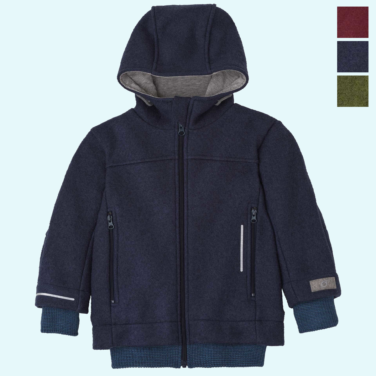 Disana Outdoor-Jacke aus Merino Wollwalk - mit vielen Details - richtig-warme Winterjacke