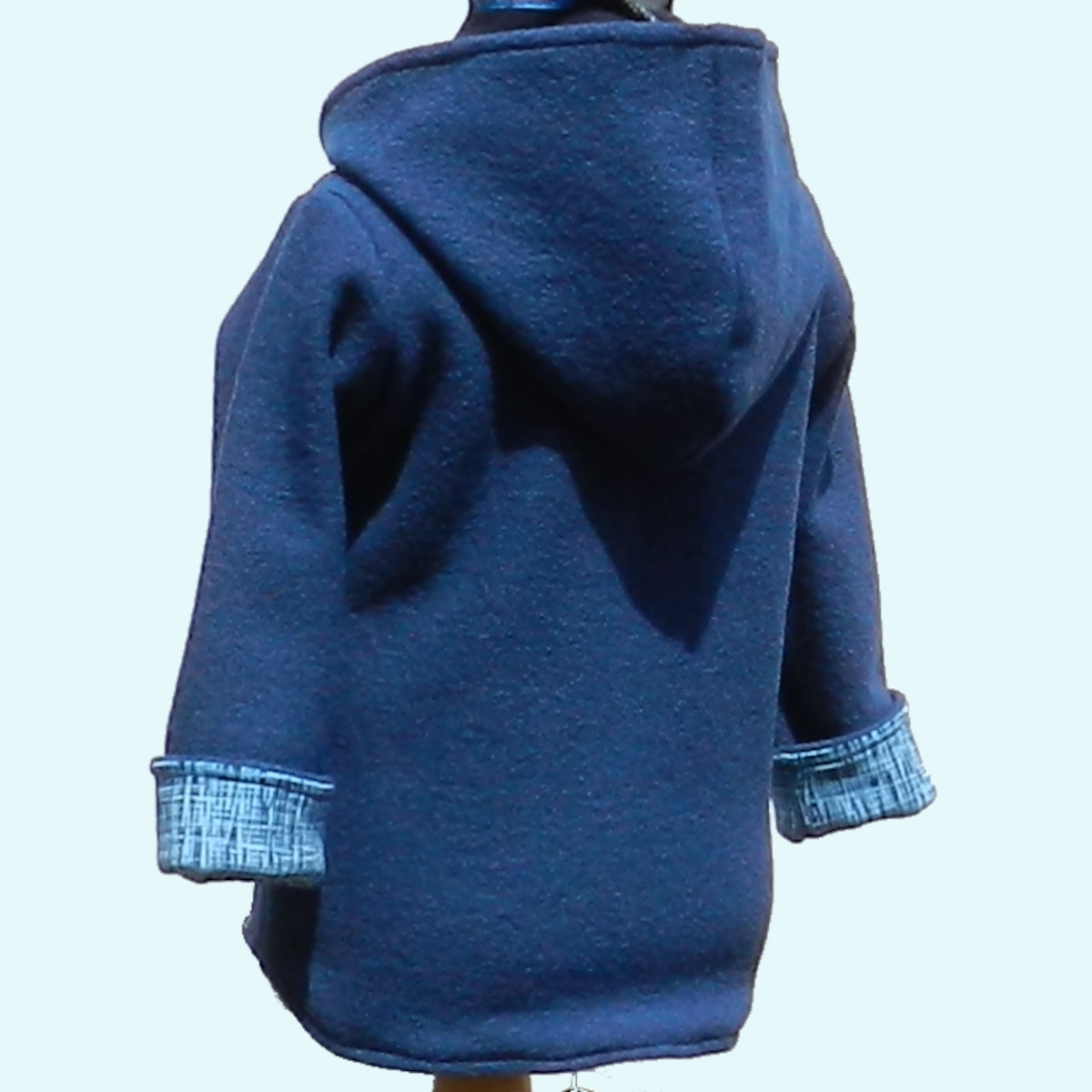 Wollkids Kinder Wollwalk Jacke gefüttert mit Reißverschluss - blau Wollkids Baby & Kinder Wollwalk Jacke gefüttert mit Reißverschluss aus 100% Schurwolle - blau mit Strichen
