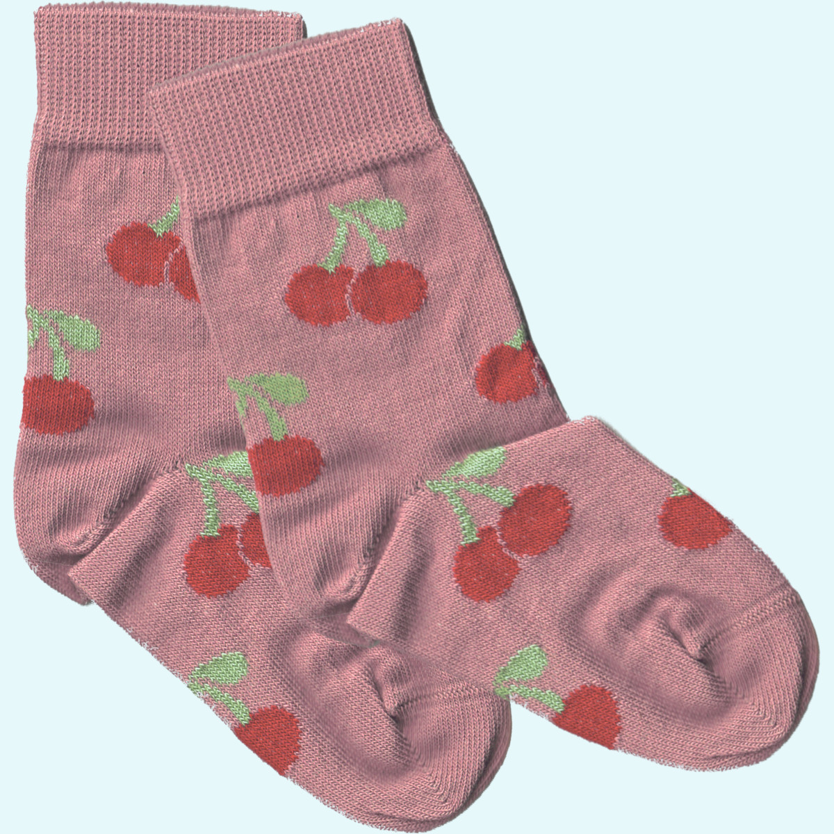 Soo Cute 🍒 Mädchen Socken aus Bio Baumwolle 🍒 Grödo rosa mit Kirschen Soo Cute - Socken in rosa für Mädchen aus Bio Baumwolle von Grödo - mit Kirschen