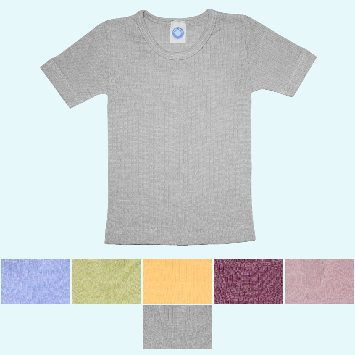 Kinder Shirt Wolle Seide Baumwolle Kurzarm - wunderbar anschmiegsam