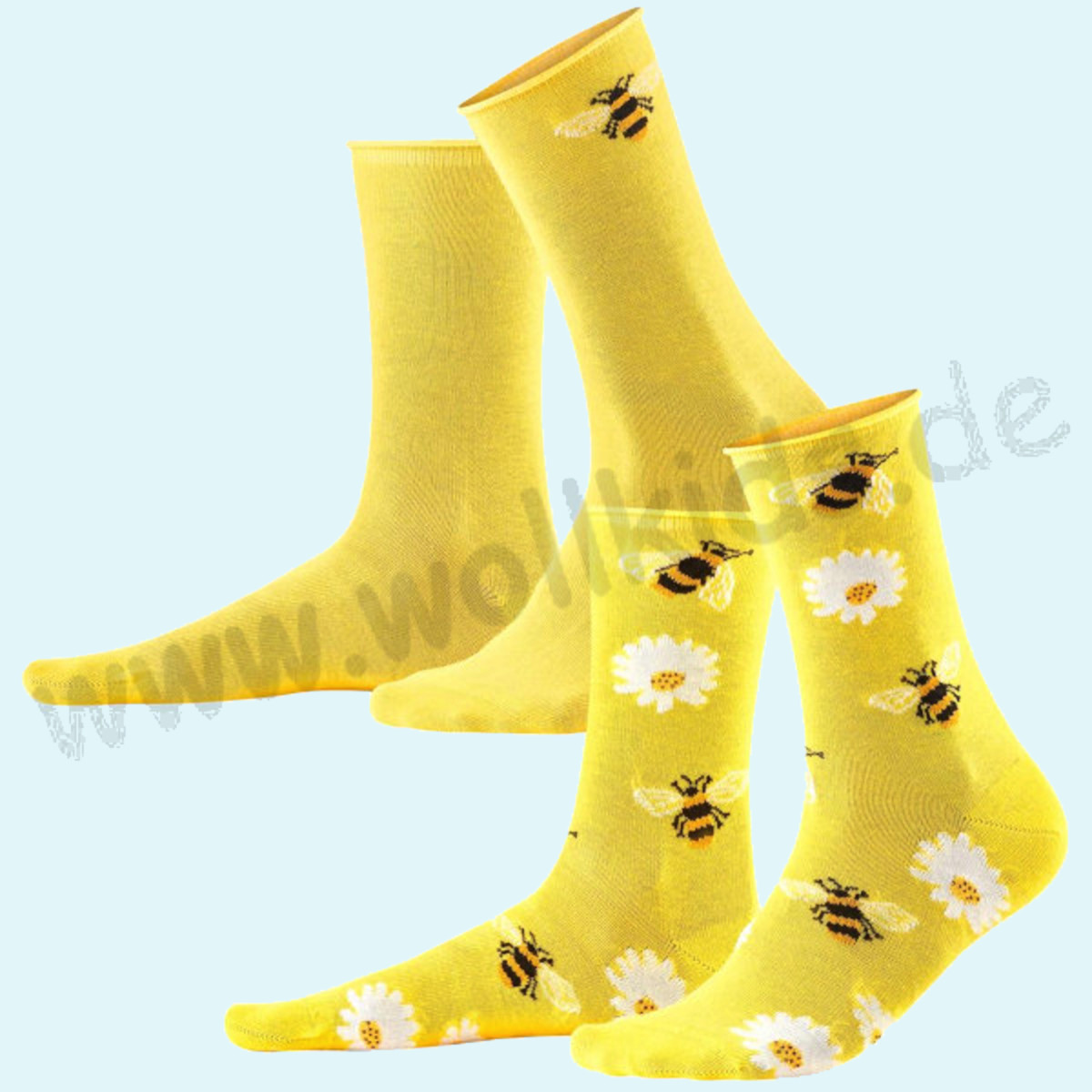 Hübsche Damensocken Socken Motivsocken aus reiner BIO Baumwolle im 2er Pack von Livingcrafts