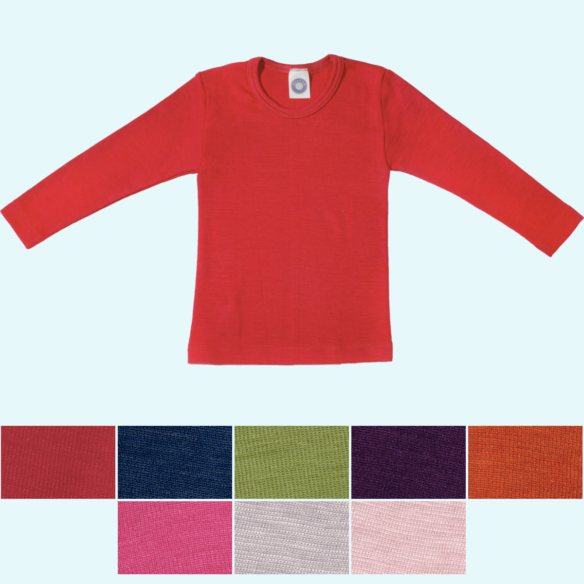 Kinder Shirt Wolle Seide langarm - warm und kuschelweich