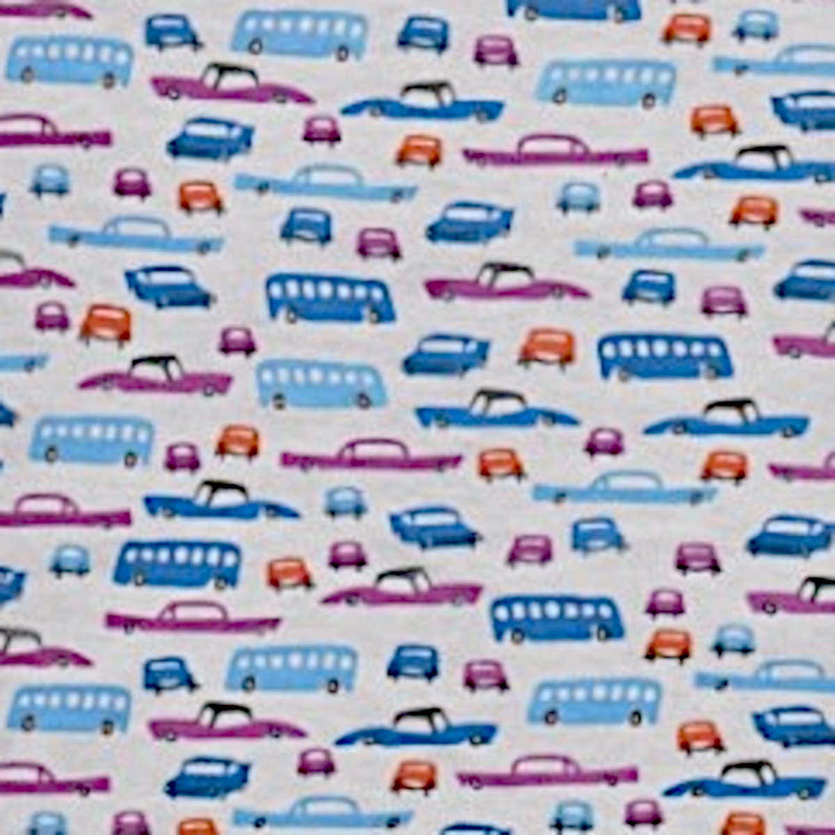 Autos Retro-Cars Cotton Baumwolle Interlock blau