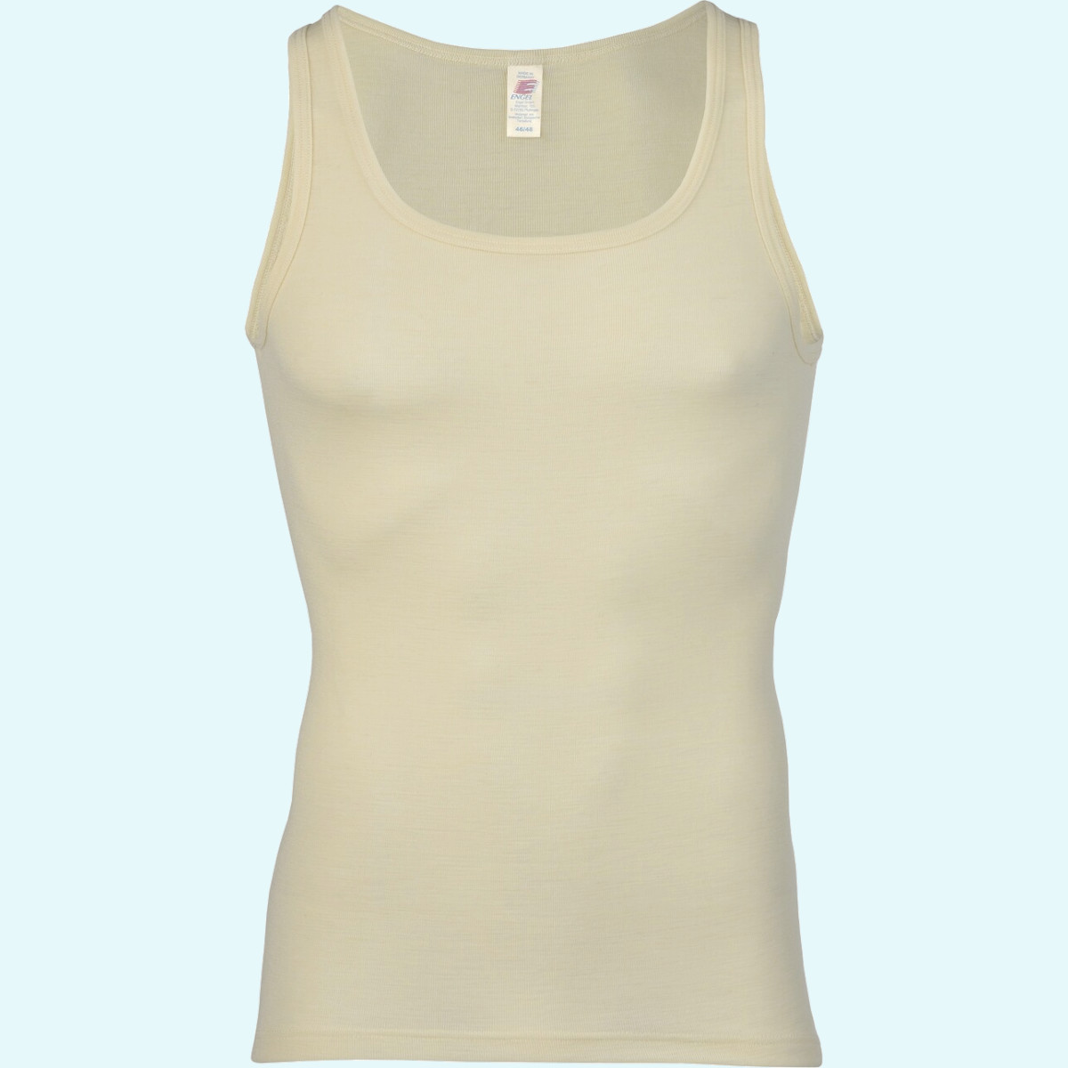 Herren Achselshirt Wolle Seide natur GOTS