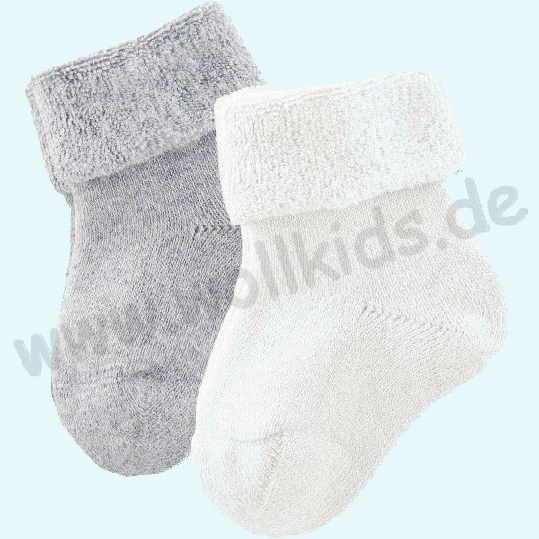 Baby Frottee Socken aus 100% BIO Baumwolle - Living Crafts Baby Plüsch-Socken aus reinem BIO Baumwolle Frottee von Living Crafts