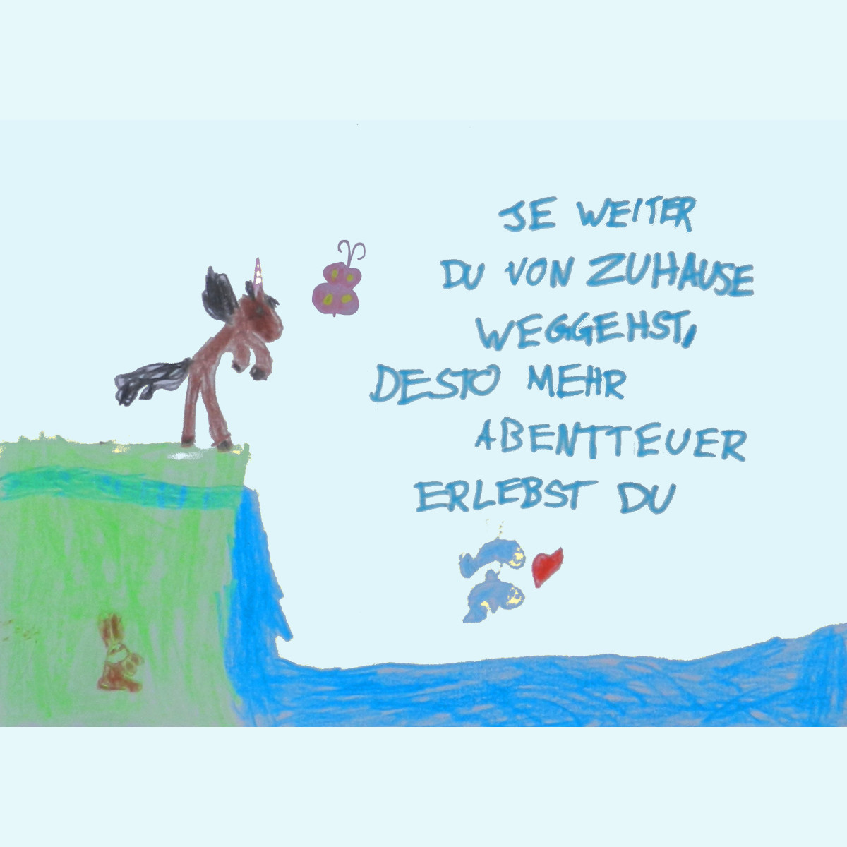 Postkarten mit schönen, tiefgehenden & berührenden Sprüchen & Motiven Wollkids Postkarten mit schönen Sprüchen & Motiven selbst gestaltet durch Kinderhand