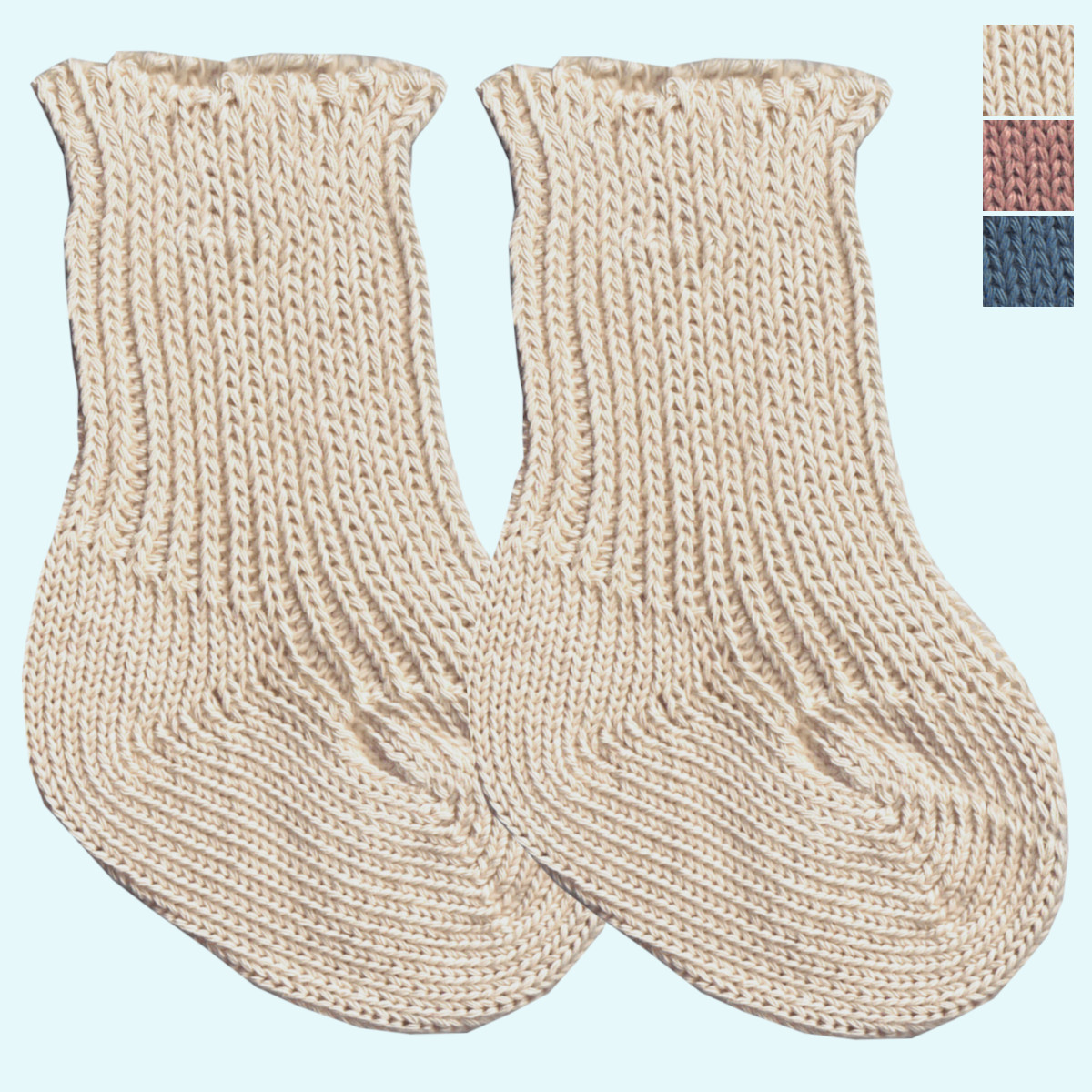 Warme Erstlingssocken aus reiner Bio Buamwolle - Grödo Warme Erstlingssocken aus reiner Bio Buamwolle von Grödo