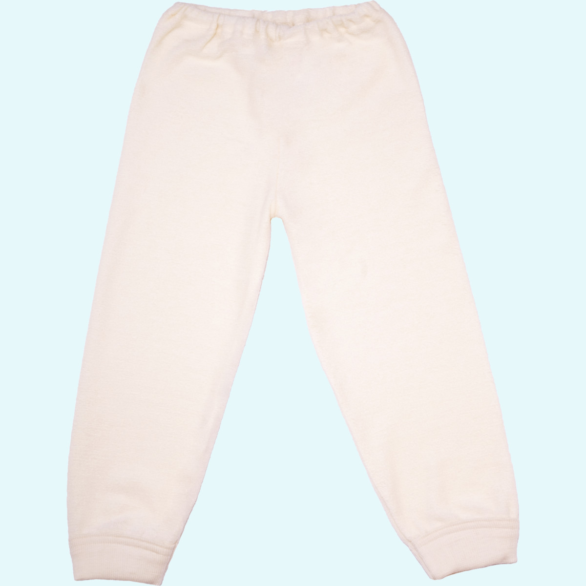 Traumhafte Kinder Schlafanzug Hose aus Wollfrttee Cosilana natur Kinder Wollfrottee Schlafanzug-Hose natur für Jungen & Mädchen aus BIO merino Schurwolle von Cosilana - ideal im Winter GOTS