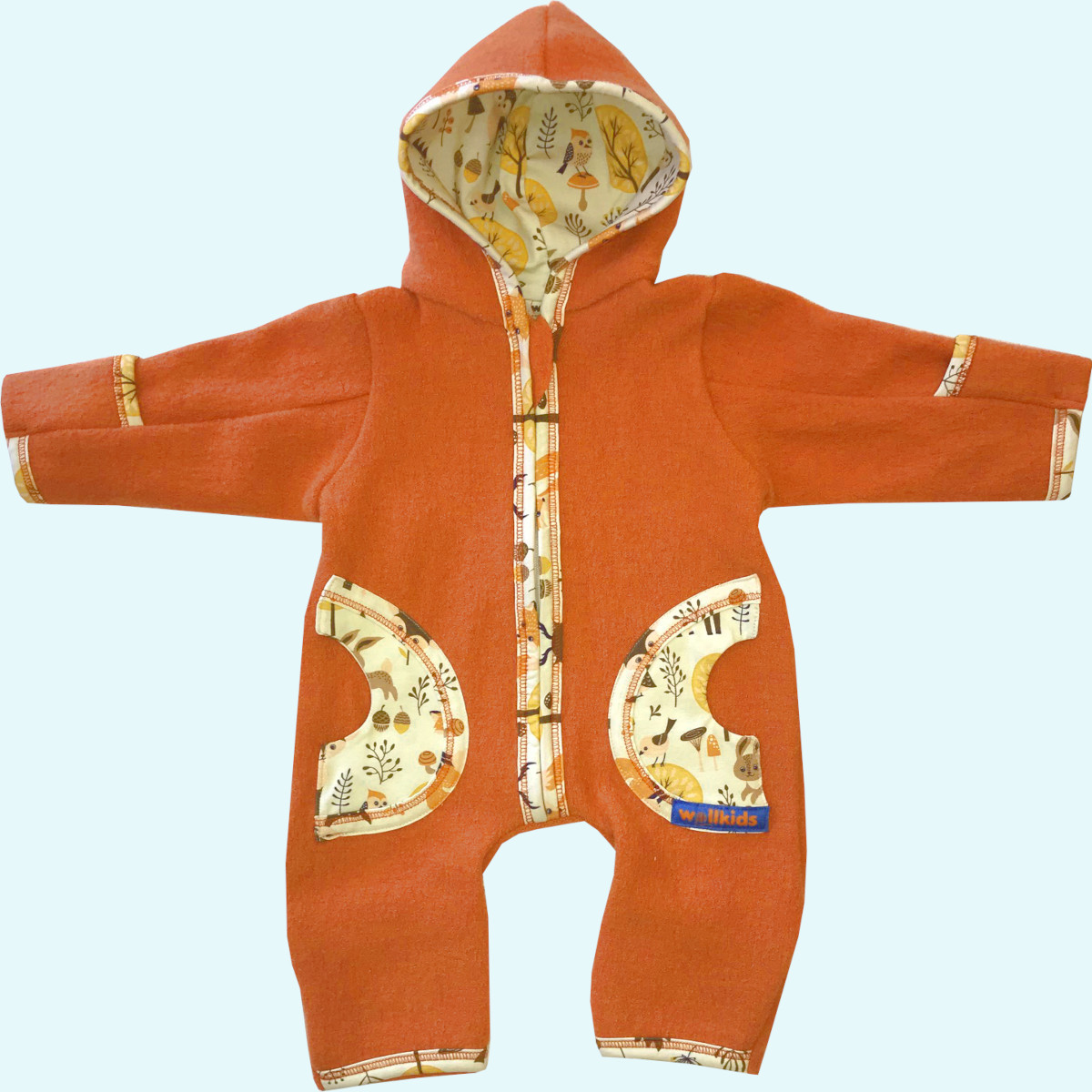 Wollkids Baby & Kinder Winter Walkoverall gefüttert, mitwachsend & mit Reißverschluss