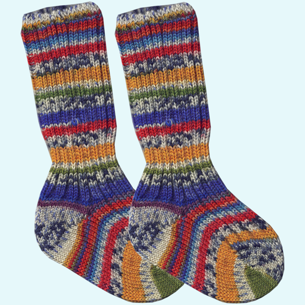 🧶 Wie handgestrickt... dicke Baby Socke mit hohem Schaft - kbT Schurwolle