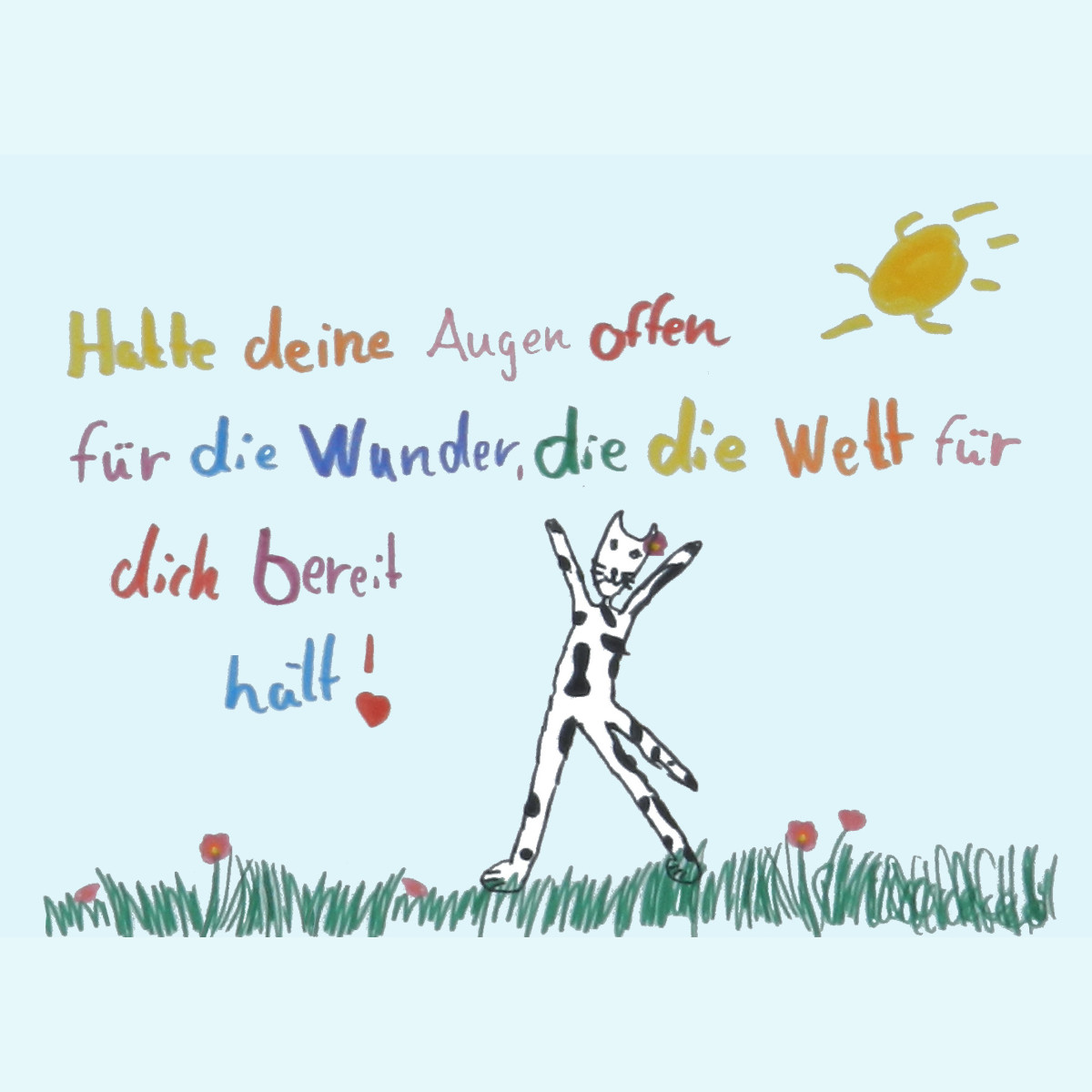 Postkarten mit schönen, tiefgehenden & berührenden Sprüchen & Motiven Wollkids Postkarten mit schönen Sprüchen & Motiven selbst gestaltet durch Kinderhand