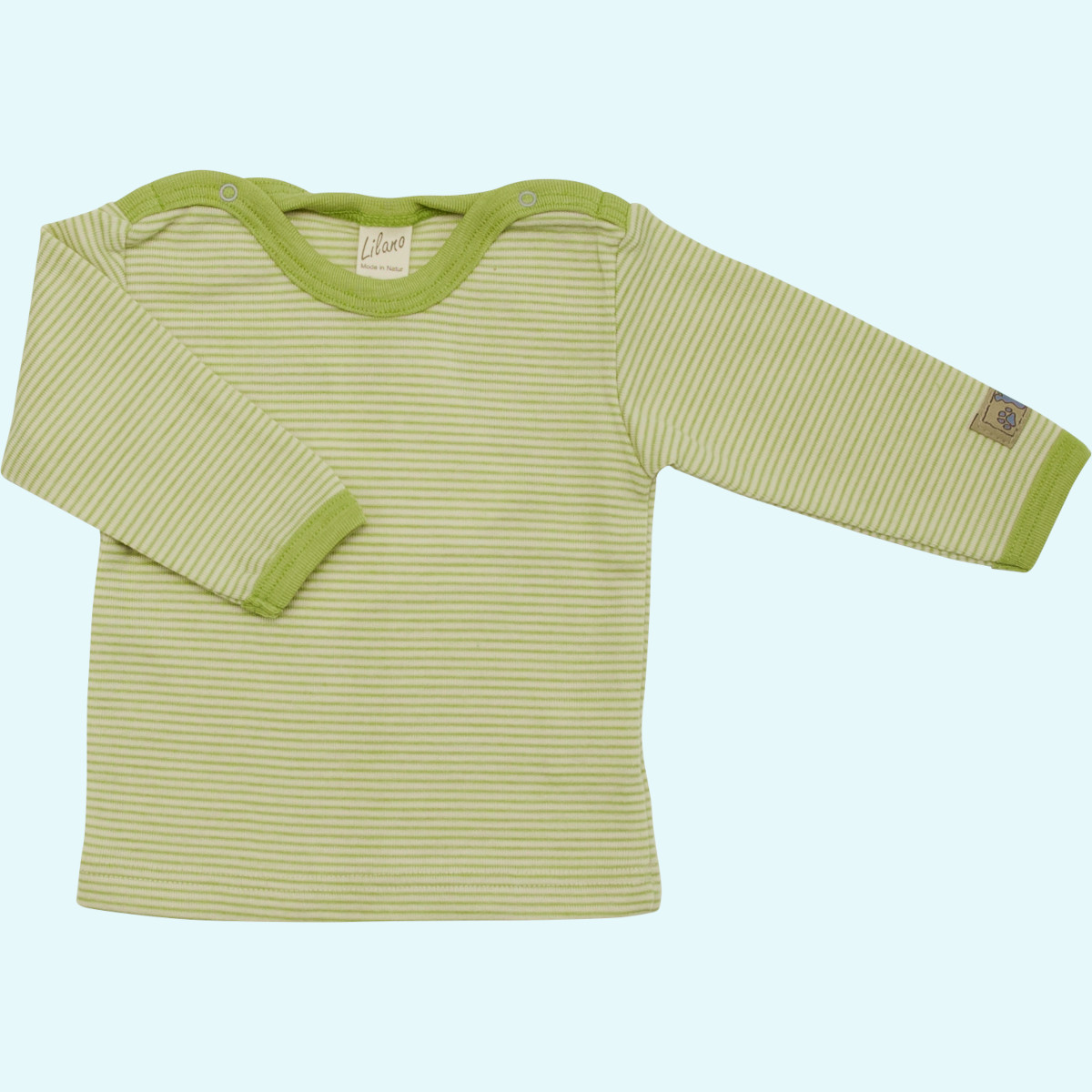 Baby Shirt aus Wolle/Seide von Lilano - mit Ringel