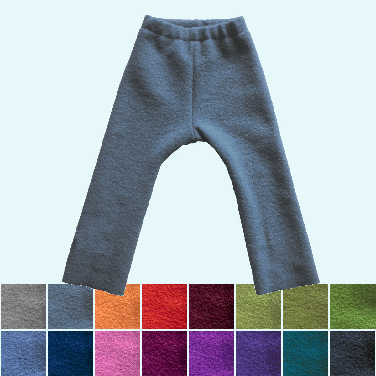 Warme Wollkids Kinder Wollwalk Hose Leggings mitwachsend für den Waldkindergarten im Winter