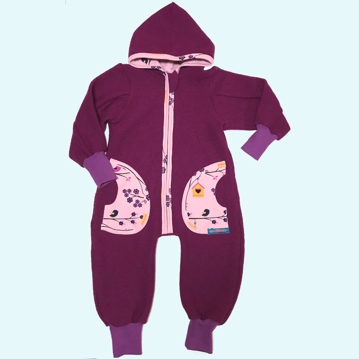 Wollkids Baby Winter Walkoverall gefüttert - mit süßen Motiven Wollkids Baby & Kinder Winter Walkoverall gefüttert, mitwachsend & mit Reißverschluss