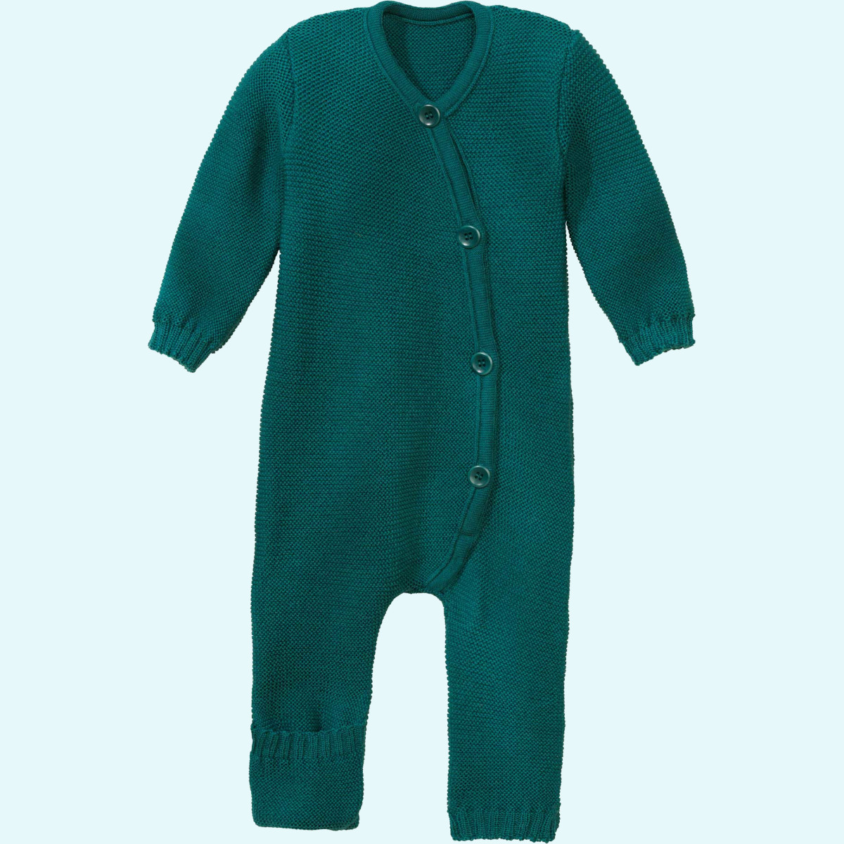 Warmer disana Baby Strick-Overall aus Merinowolle Winter Süßer muckeliger disana Baby indoor Strick-Overall/Wollanzug/Schlafanzug aus BIO merino Schurwolle für Winter Tage & Nächte GOTS