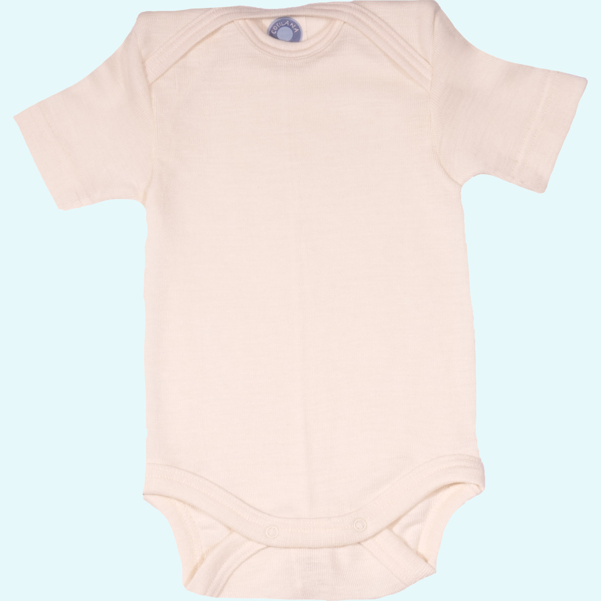 Baby Body Wolle Seide kurzarm natur GOTS - einfach genial