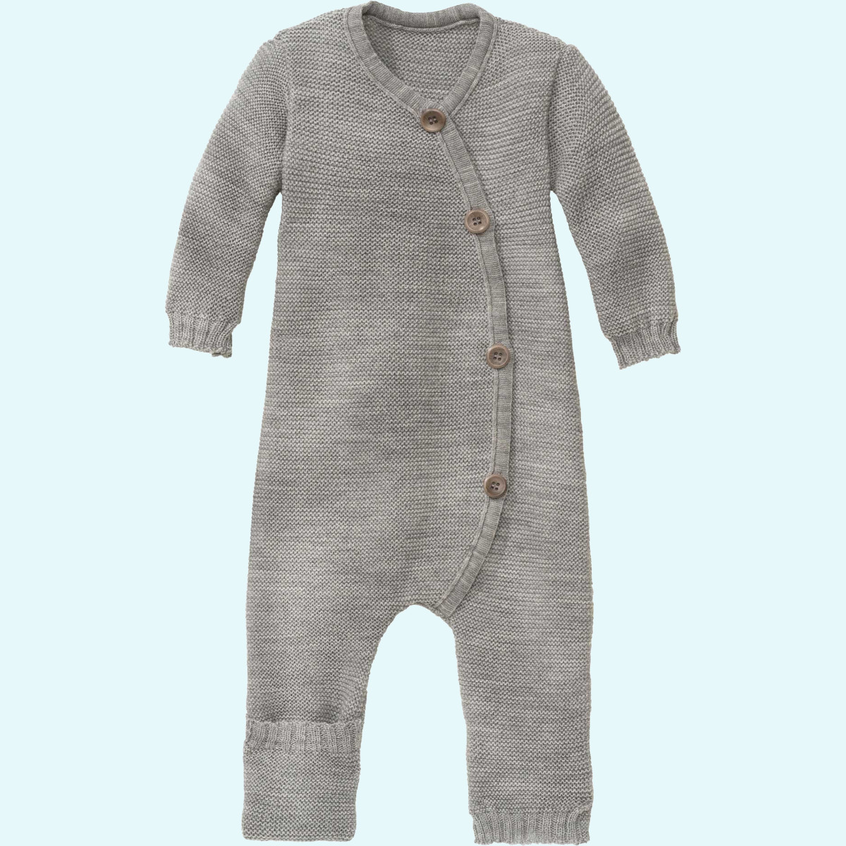 Warmer disana Baby Strick-Overall aus Merinowolle Winter Süßer muckeliger disana Baby indoor Strick-Overall/Wollanzug/Schlafanzug aus BIO merino Schurwolle für Winter Tage & Nächte GOTS