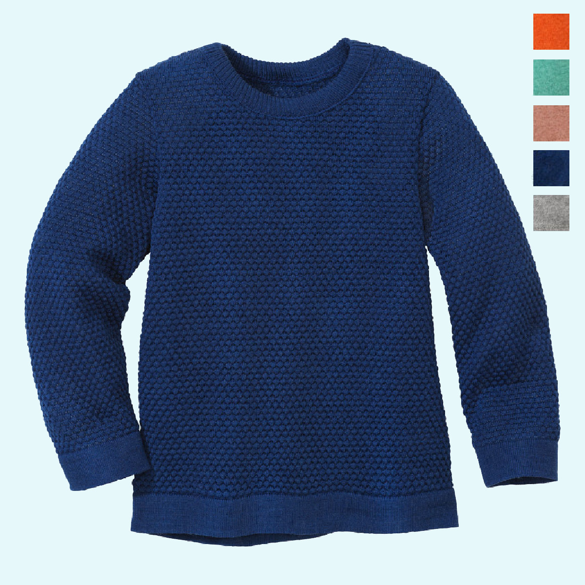 Zärtlicher disana Baby & Kinder Wabenstrick-Pullover/ Wollpullover/Strickpullover aus BIO merino Schurwolle für den Winter GOTS