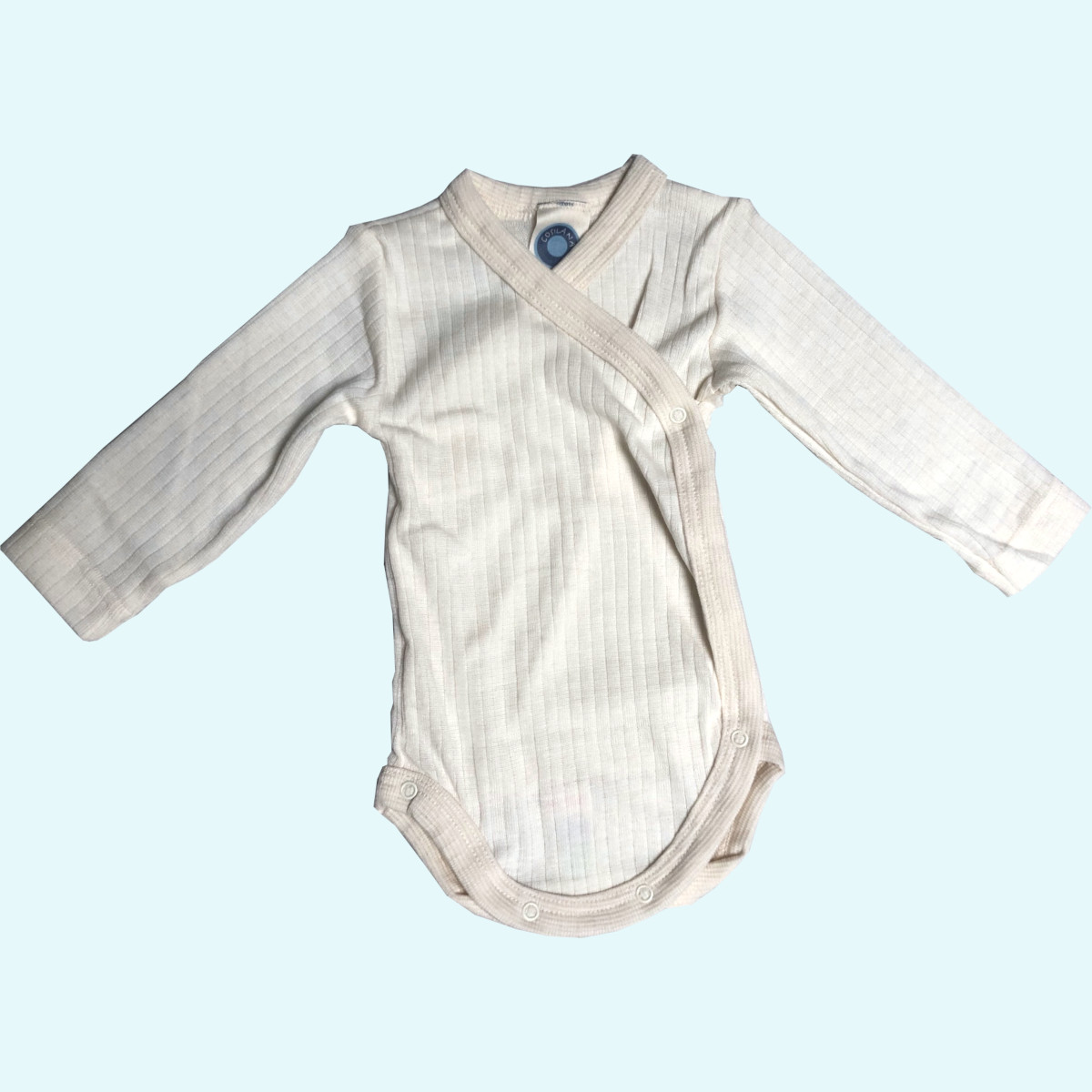 Baby Wickelbody Langarm Wolle Seide Baumwolle natur - ein absoluter Traum