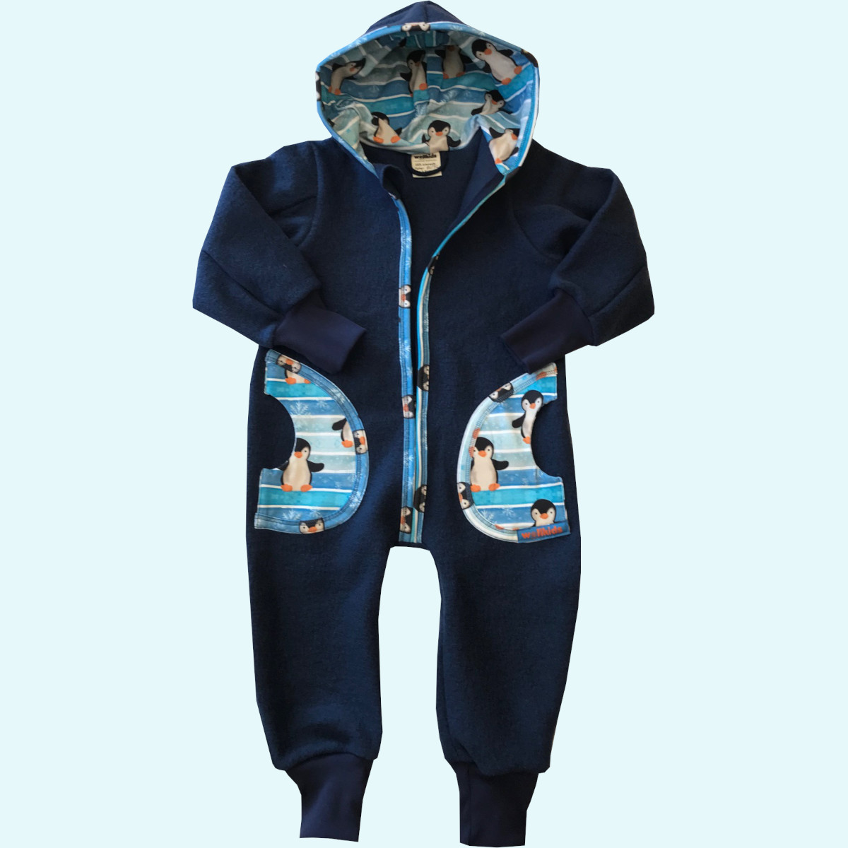 Wollkids Baby & Kinder Winter Walkoverall gefüttert, mitwachsend & mit Reißverschluss