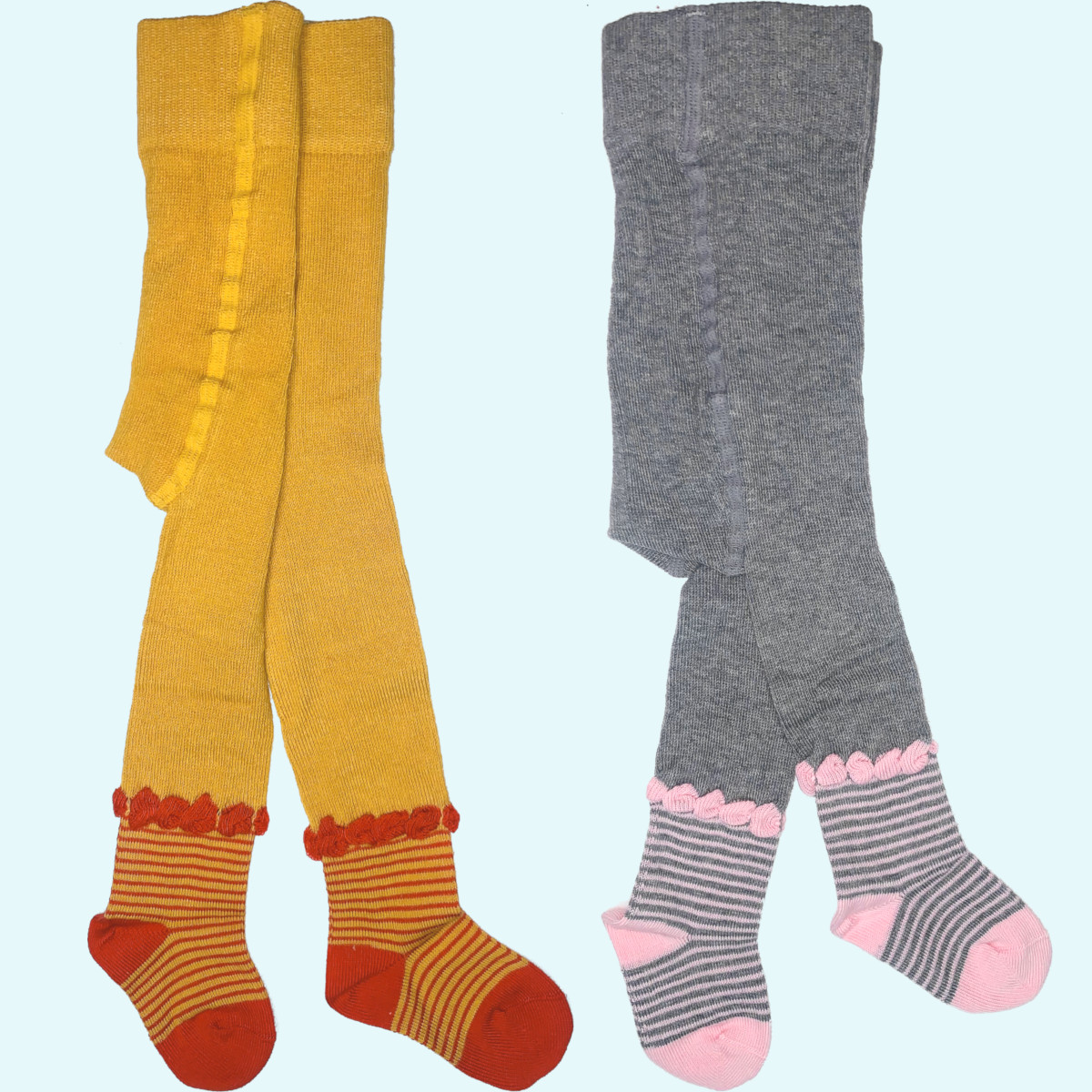 Sooo Cute! ✨ Baby Strumpfhose ✨ aus BIO Baumwolle mit Spitzensöckchen ✨