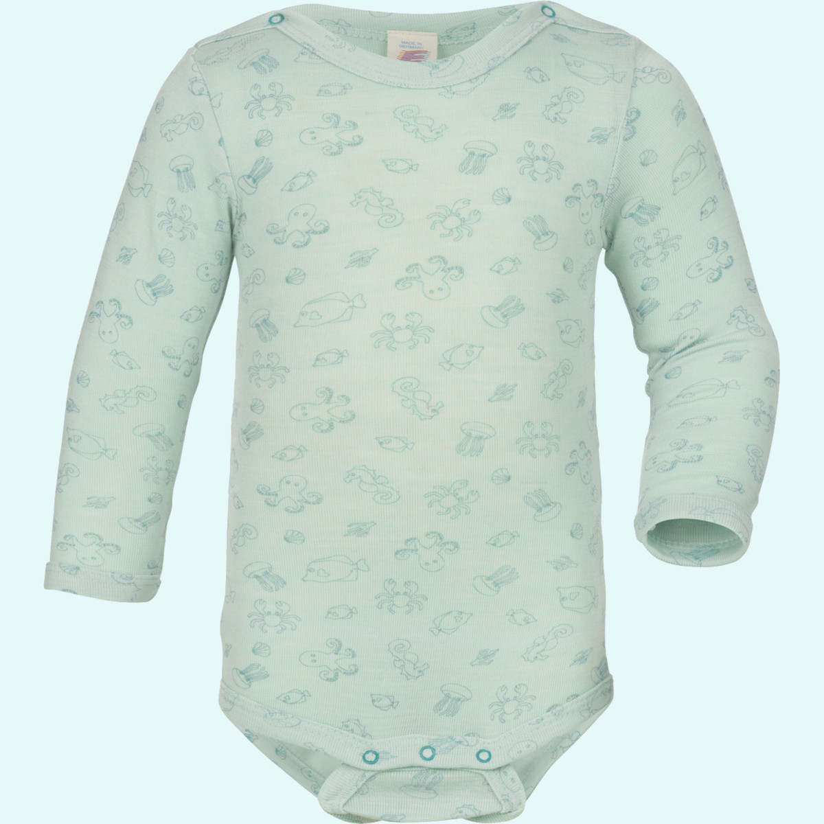 Traumhafter Engel Baby Body langarm aus merino Wolle Seide Kuscheliger Engel Baby Body langarm einfarbig aus BIO merino Schurwolle/Seide mit Druckknöpfen - ideal im Winter & bei empfindlicher Haut GOTS