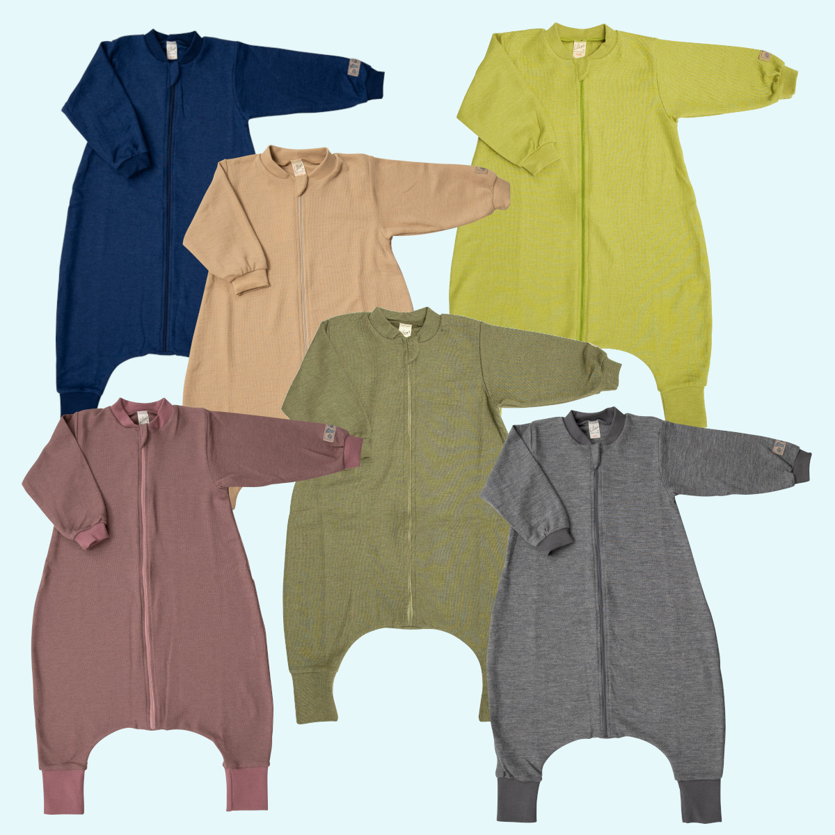 Baby Schlafsack mit Füßen aus Wolle & Seide von Lilano