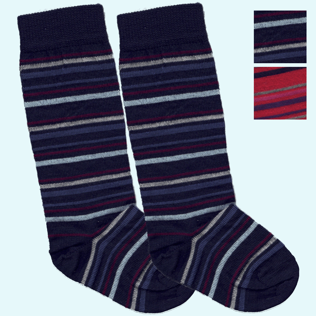 Warme Kinder-Kniestrümpfe 🧦 aus kbT Schurwolle / kbA Baumwolle