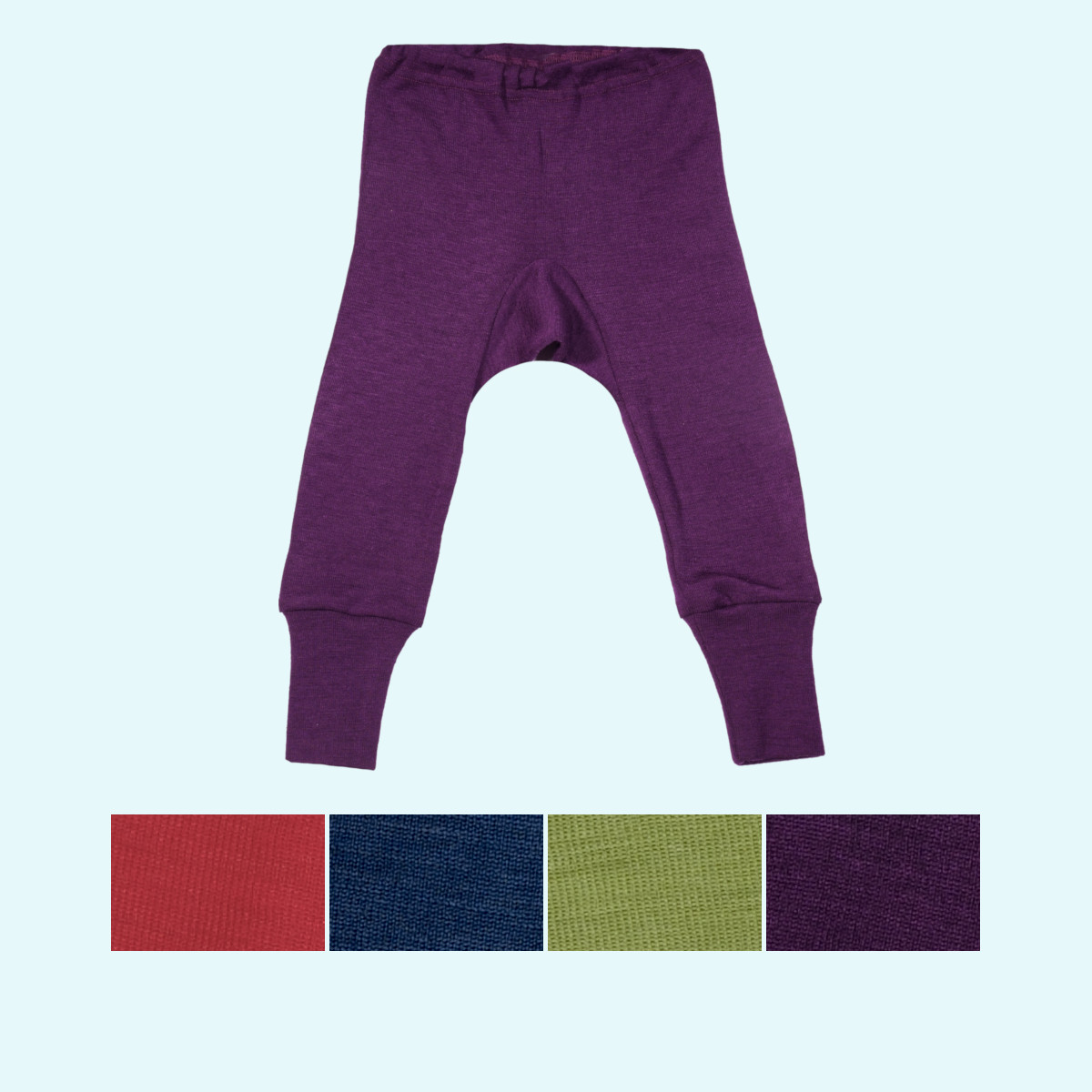 Baby Hose Wolle Seide farbig uni GOTS - leicht und kuschelweich