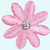 Blume: 20mm rosa/silber