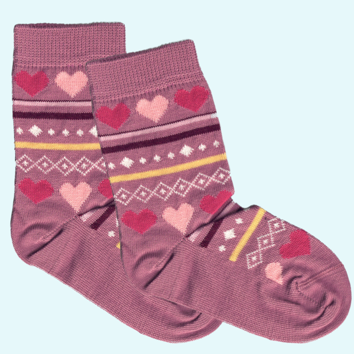 💗 Süße Mädchen Socken aus Bio Baumwolle 💗 - Grödo rosa mit Herz Süße Socken in rosa für Mädchen aus Bio Baumwolle von Grödo - mit Herz