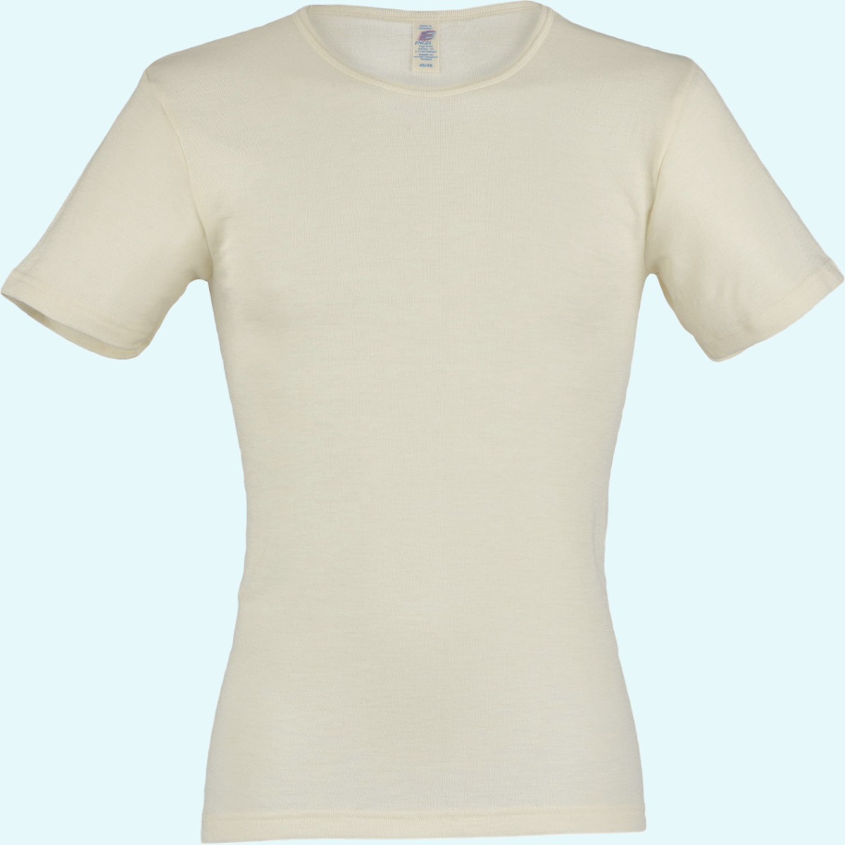 Herren Shirt kurzarm Wolle Seide GOTS