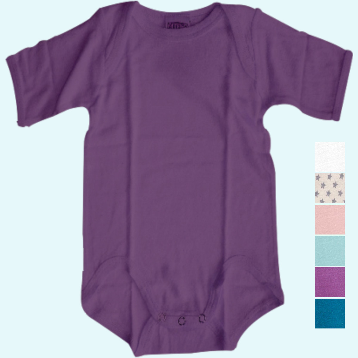 Sanfter Sommer Baby Body aus reiner Bourette Seide - kurzarm