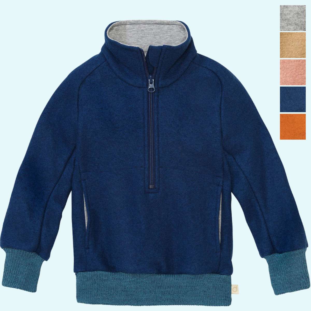 Warmer disana Baby & Kinder Winter Walk-Troyer Merinowolle Dicker, warmer disana Baby & Kinder Wollwalk-Troyer/Pullover mit Reißverschluss aus BIO merino Schurwolle für den Winter GOTS