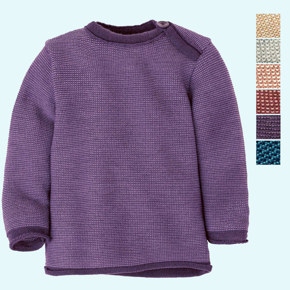 Kuschelweich & richtig warm: disana Baby Melange-Pullover Strickpullover Wollpullover aus kbT merino Schurwolle