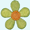 Blume: 26mm grün/orange