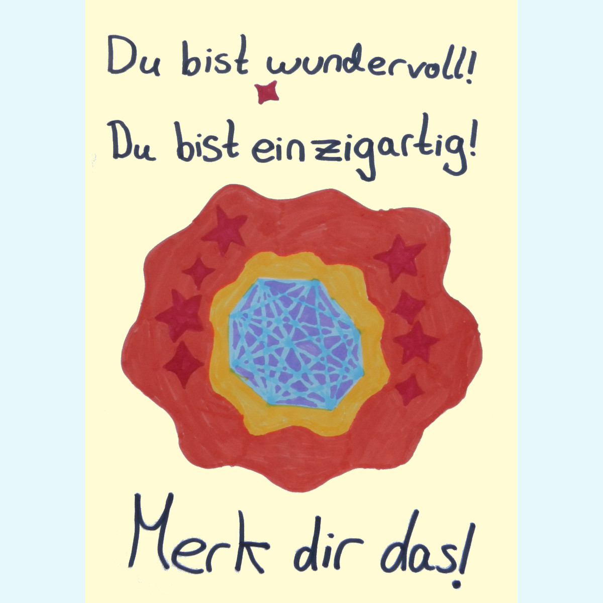 Postkarten mit schönen, tiefgehenden & berührenden Sprüchen & Motiven Wollkids Postkarten mit schönen Sprüchen & Motiven selbst gestaltet durch Kinderhand