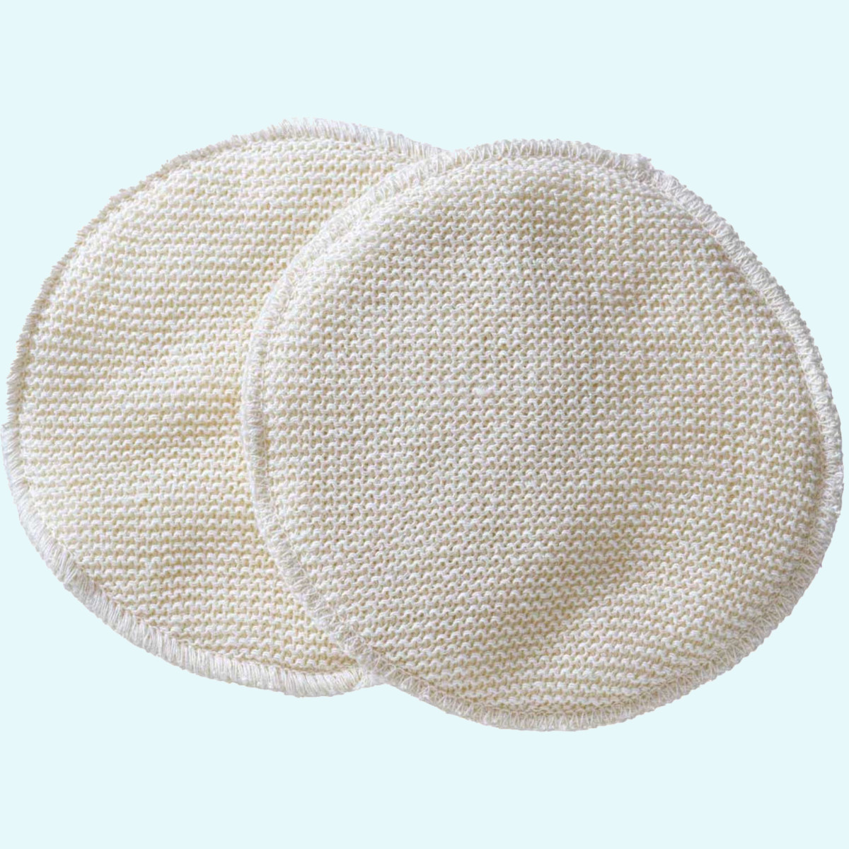 Beruhigende disana Baby Stilleinlagen 3 lagig Wolle/Seide Hautberuhigende disana Baby Stilleinlagen 3-lagig aus feinster Bourette Seide & merino Schurwolle 11cm & 14cm