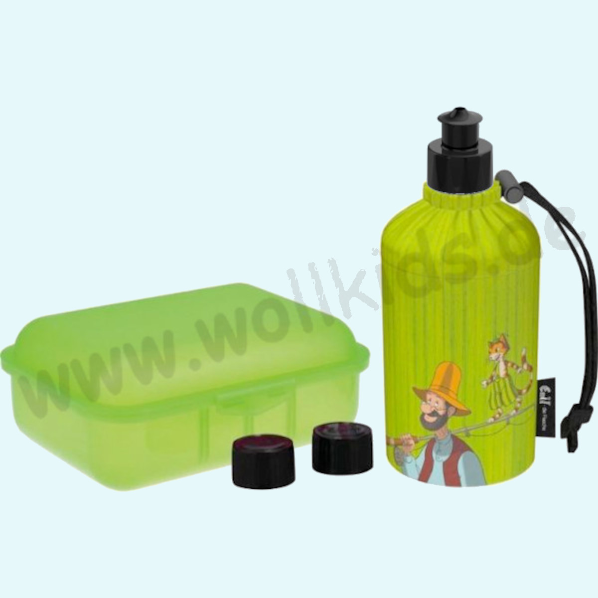 Emil Kinder Schulstart Starter-Set mit Brotdose + Trinklasche  Emil - Kindergarten & Schulstart Starter-Set für Kinder - Brotdose, Trinkflasche mit Trinkcap & Ersatzverschlüsse