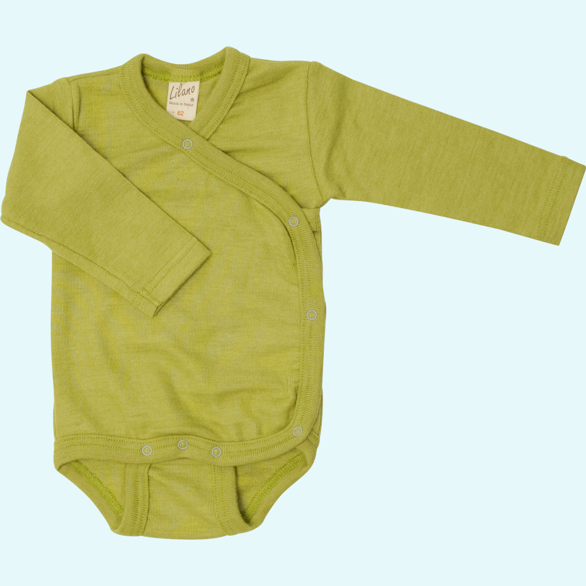 Baby Wickelbody aus Wolle/Seide von Lilano - langarm