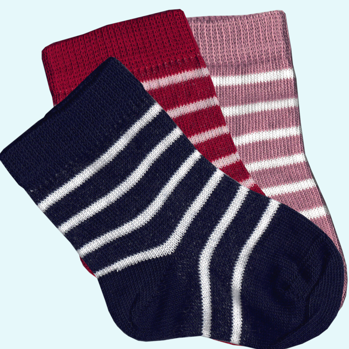 Schöne Babysocken geringelt aus sanfter Bio Baumwolle - Grödo Schöne Babysocken geringelt aus Bio Baumwolle von Grödo - GOTS